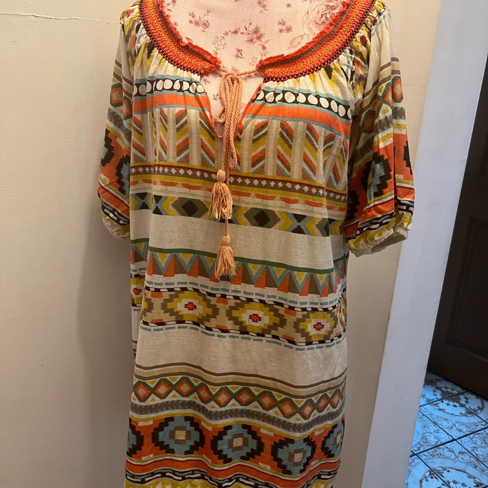 Top blouse boho multicolored